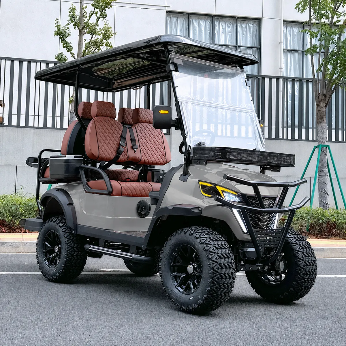 Graphite grey electric golf cart